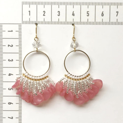 fringe × earrings（opal pink） 4枚目の画像