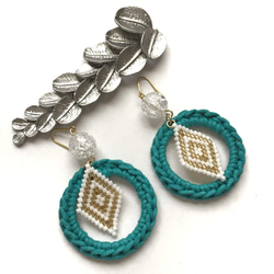 ◇hoop × earrings◇（Turquoise） 1枚目の画像