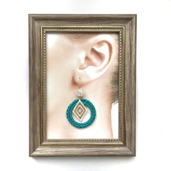 ◇hoop × earrings◇（Turquoise） 2枚目の画像