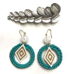 ◇hoop × earrings◇（Turquoise） 3枚目の画像