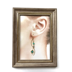 再販3♡【creema限定ハッピーバッグ】 turquoise earrings 3点set 5枚目の画像