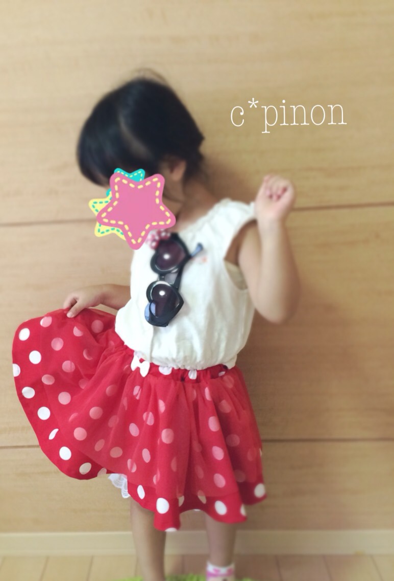 赤白 ドット柄♡チュールのサーキュラースカート 子供服 c*pinon 通販