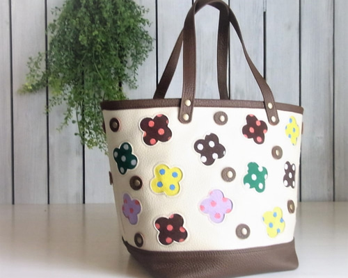 畳縁製 ドット柄トートバッグ 岡山畳縁・ポップなトートバッグ・ドット トートバッグ MARIMO