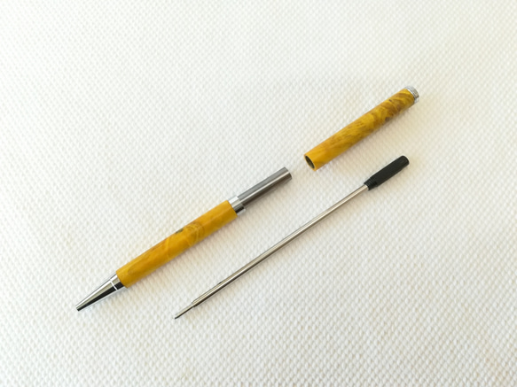 ツゲ杢染木スリムボールペン 1812-06 4枚目の画像