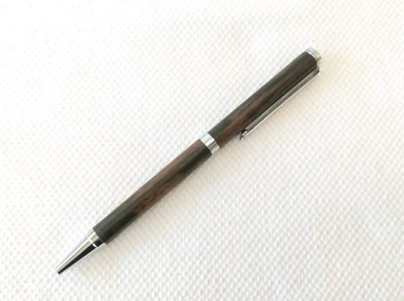黒柿孔雀杢スリムボールペン 1812-09 1枚目の画像