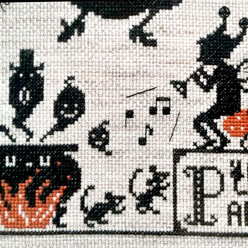クロスステッチ完成品　ハロウィン＋Blaue Variatinen ハロウィン クロスステッチ 刺繍キット 初心者向け ハロウィン