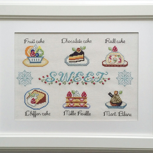 SOLD】 クロスステッチ完成品 2枚セット クロスステッチ完成品