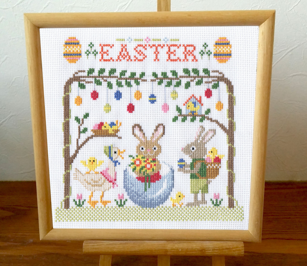 ペレッテサモイロフ四季　額入りクロスステッチ刺繍ハンドメイド４枚組完成品 ペレッテサモイロフ四季　額入りクロスステッチ刺繍ハンドメイド４枚組完成品