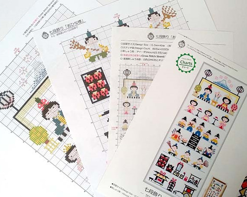クロスステッチ図案【七段飾り おひな様】 キット Biene ビーネ