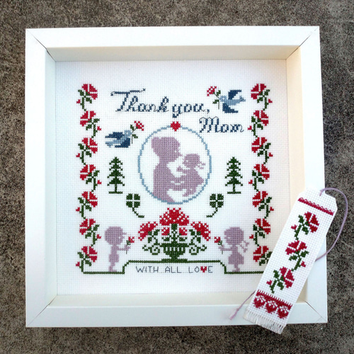 Creema限定早割価格〕クロスステッチ図案【ありがとうママ】 編み図