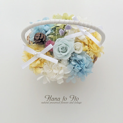 【ゼクシィ掲載】[リングピロー] フラワーウェディング-minibasket something blue- Ver.4 3枚目の画像