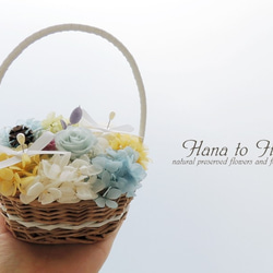 【ゼクシィ掲載】[リングピロー] フラワーウェディング-minibasket something blue- Ver.4 4枚目の画像