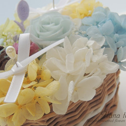 【ゼクシィ掲載】[リングピロー] フラワーウェディング-minibasket something blue- Ver.4 5枚目の画像