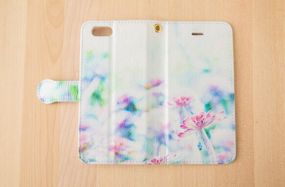 【全機種対応カメラ穴付き】flower*iphone/Androidスマホケース【手帳型】 2枚目の画像