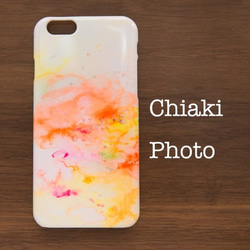 【各機種対応】happy orange*iphoneケース・Androidスマホケース 1枚目の画像