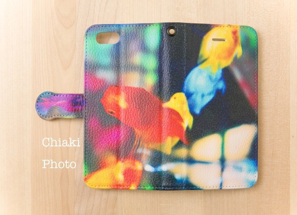 【全機種対応カメラ穴付き】Rainbow Fish*iphone/Androidスマホケース【手帳型】 1枚目の画像