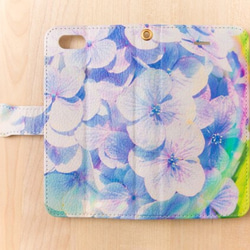 【全機種対応カメラ穴付き】あじさい*iphone/Androidスマホケース【手帳型】 2枚目の画像