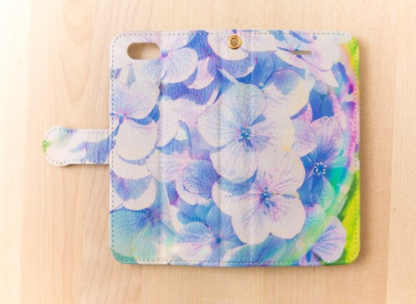 【全機種対応カメラ穴付き】あじさい*iphone/Androidスマホケース【手帳型】 2枚目の画像