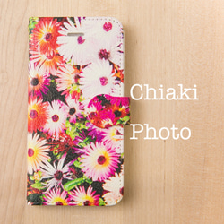 【全機種対応カメラ穴付き】Vivid Pink*iphone/Androidスマホケース【手帳型】 1枚目の画像