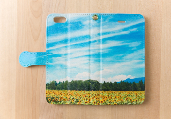 【全機種対応カメラ穴付き】sunflower*iphone/Androidスマホケース【手帳型】 2枚目の画像