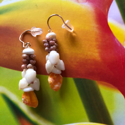 ニイハウモミとカヘレラニシェルのロングピアス ニイハウモミとカヘレラニシェルのロングピアス - メルカリ