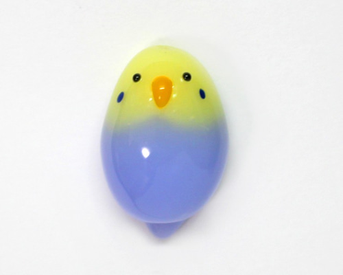 骨董 プレスガラス フィギュリン 白鳩 ピジョン レモンイエロー