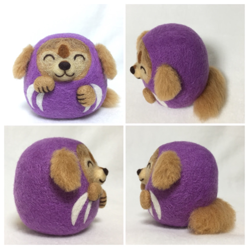 羊毛フェルト 招き犬 シーズー 犬 ハンドメイド ミニチュア