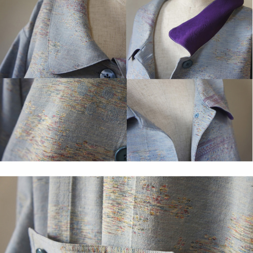 ウール着物リメイク／コート／総裏地 コート illya 通販 1640328