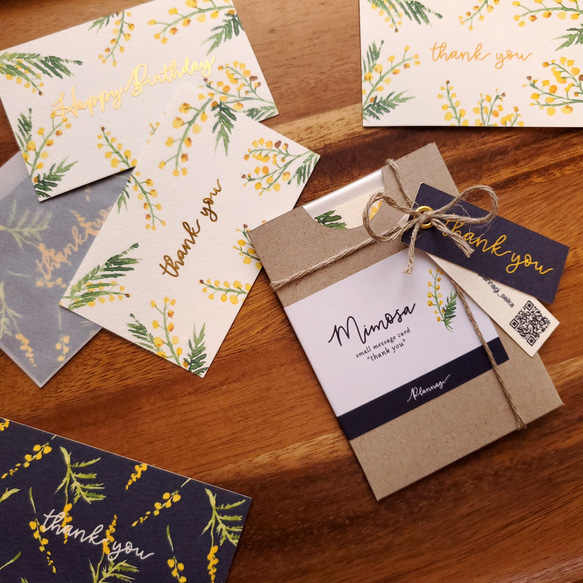 フォロワー様限定788円♡8セット　ハンドメイドメッセージカード＆封筒 ミニメッセージカード 8枚セット（封筒付き）【花模様】02