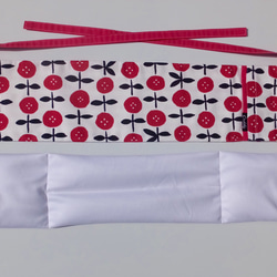 米ぬかカイロ肩用ロング(北欧丸花柄ピンク) 2枚目の画像