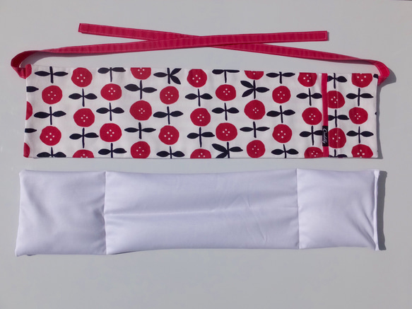米ぬかカイロ肩用ロング(北欧丸花柄ピンク) 2枚目の画像