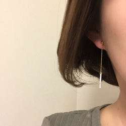 crystal chain earring 4枚目の画像