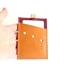 値下げ　A 定期入れ　パステル　スイカ　イコカ　パスケース  　革製品　皮のパスケース　　 6枚目の画像