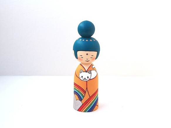 阿彌陀佛像小木偶* Amidasama和貓♪[11] 第2張的照片