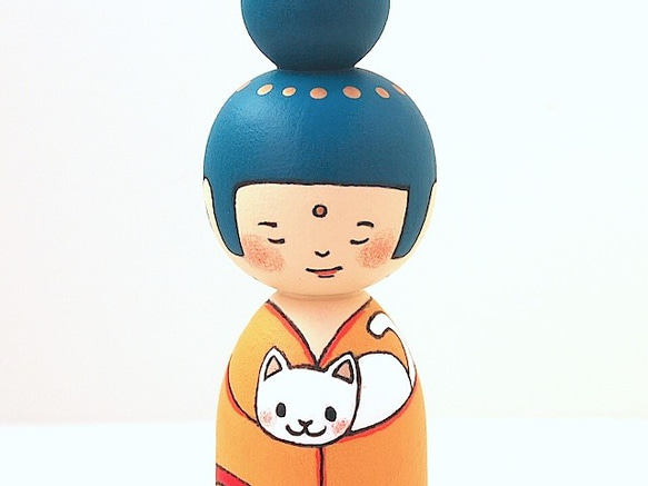 阿彌陀佛像小木偶* Amidasama和貓♪[11] 第5張的照片