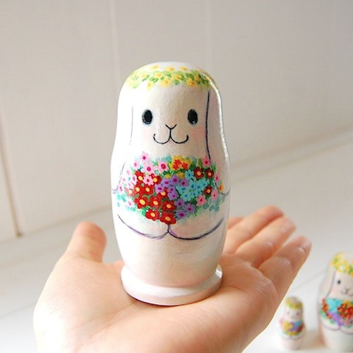 うさぎ＊マトリョーシカ＊お花いっぱい［14］ その他人形