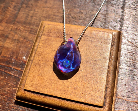 ウミノカケラ 深海 S size】 ペンダントトップ GuruGuruGlass