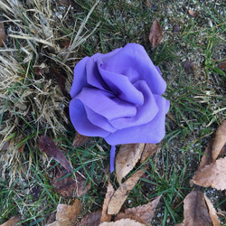 一輪花のコサージュ(薄紫) 2枚目の画像