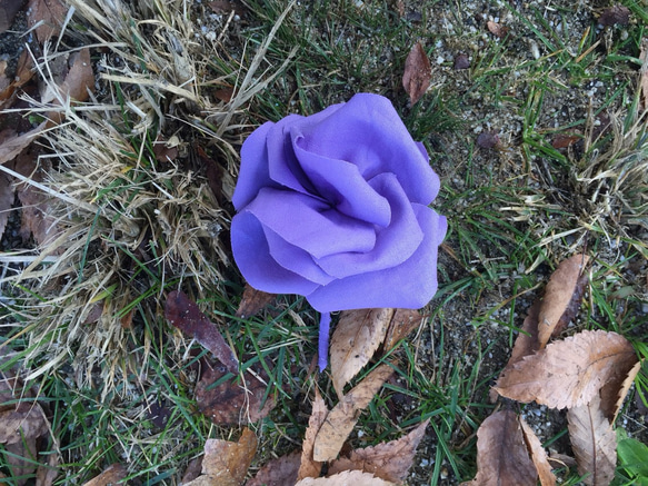 一輪花のコサージュ(薄紫) 2枚目の画像