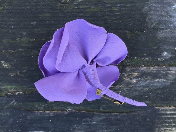 一輪花のコサージュ(薄紫) 4枚目の画像