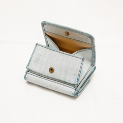 三つ折り財布 tino（ティノ）イタリア植物タンニンなめし革・ゴースト 4枚目の画像