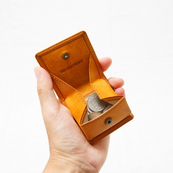 小銭入れ（小）Piega（ピエガ）イタリア植物タンニンなめし革・プエブロ 2枚目の画像