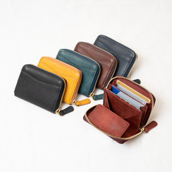 ミニラウンドウォレット Mano（マーノ）イタリア植物タンニンなめし革・プエブロ 1枚目の画像