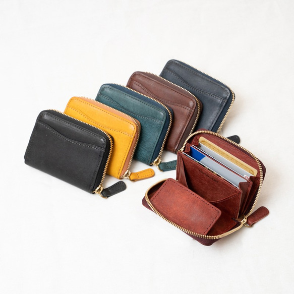 ミニラウンドウォレット Mano（マーノ）イタリア植物タンニンなめし革・プエブロ 1枚目の画像