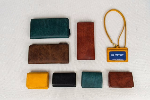 名刺入れ（カードケース）/イタリア植物タンニンなめし革　プエブロ／ペトローリオ（ブルーグリーン） 6枚目の画像