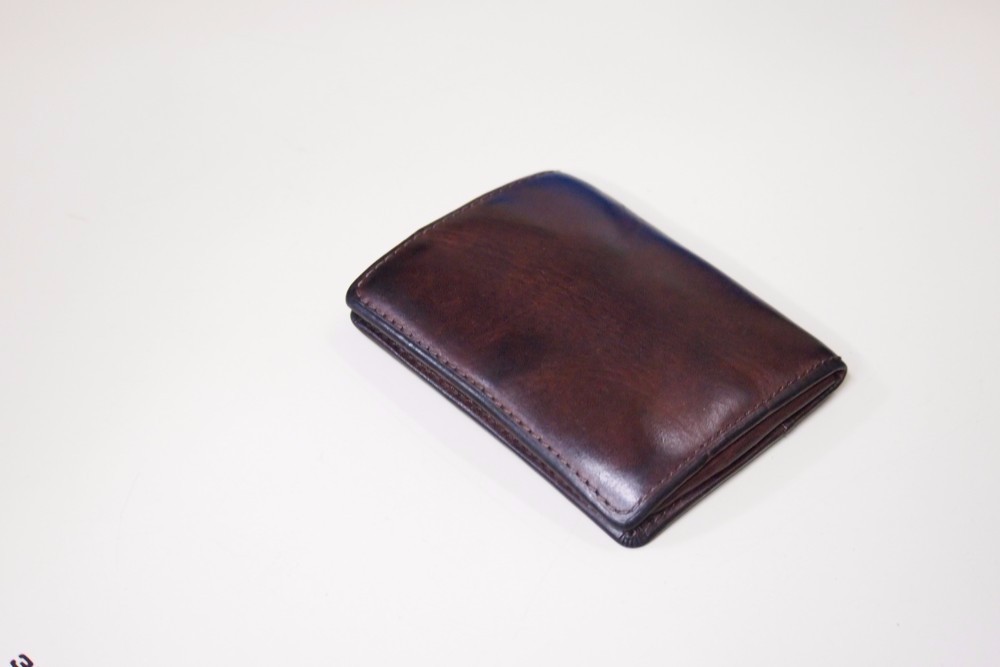 名刺入れ　イタリア植物タンニンなめし革　プエブロ/タバコ（ブラウン）【送料無料】