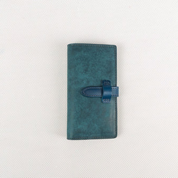 iphone8和7,6S保護套：意大利植物鞣製皮革Pueblo / Petrolio（藍綠色）[免費送貨] 第2張的照片