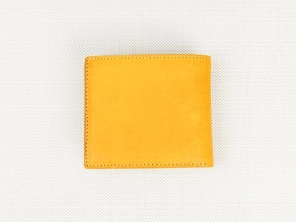 折疊式錢包（帶有外部零錢包）意大利植鞣皮革/ Pueblo /那不勒斯免運費 第2張的照片