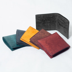 二つ折り財布（小銭入れ無）dopia ドピア｜プエブロ / イタリア植物タンニンなめし革 1枚目の画像