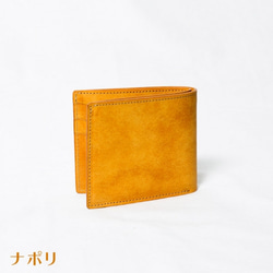 二つ折り財布（小銭入れ無）dopia ドピア｜プエブロ / イタリア植物タンニンなめし革 5枚目の画像